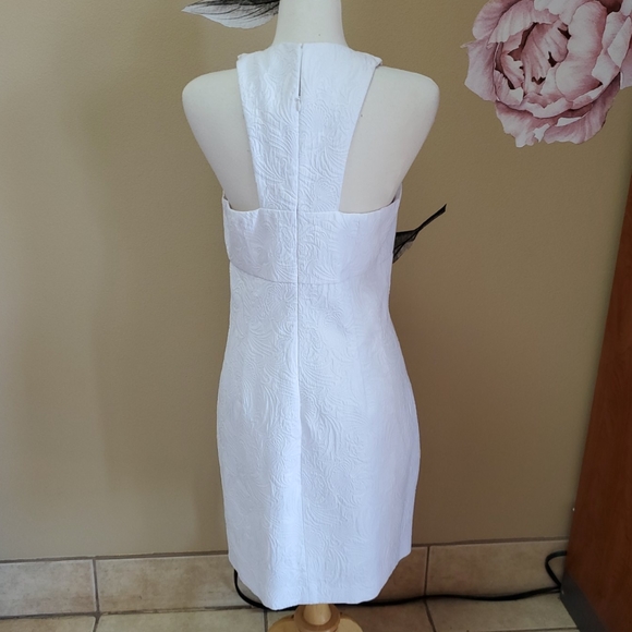 White Embellished Neckline Dress - Picture 5 of 10